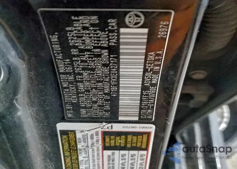 2014 Toyota Camry L z USA, uszkodzony, nr VIN 4T1BF1FKXEU427171